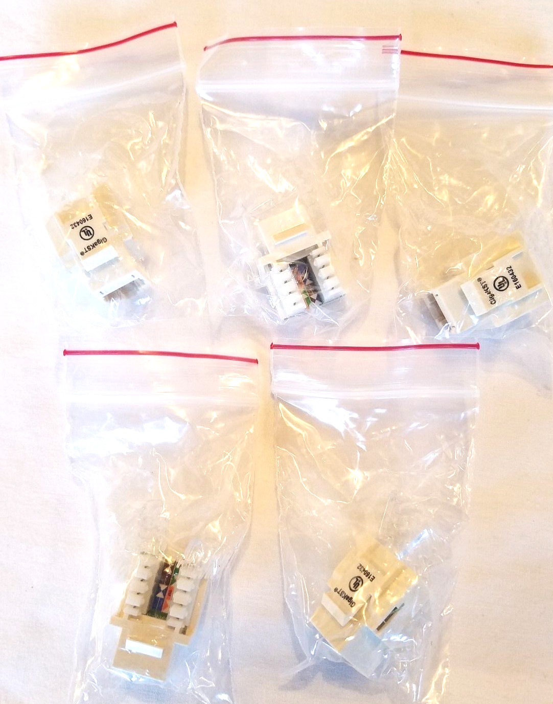 Cat5e RJ-45 GigaKST Keystone Jack - White - QUANTITY OF 10