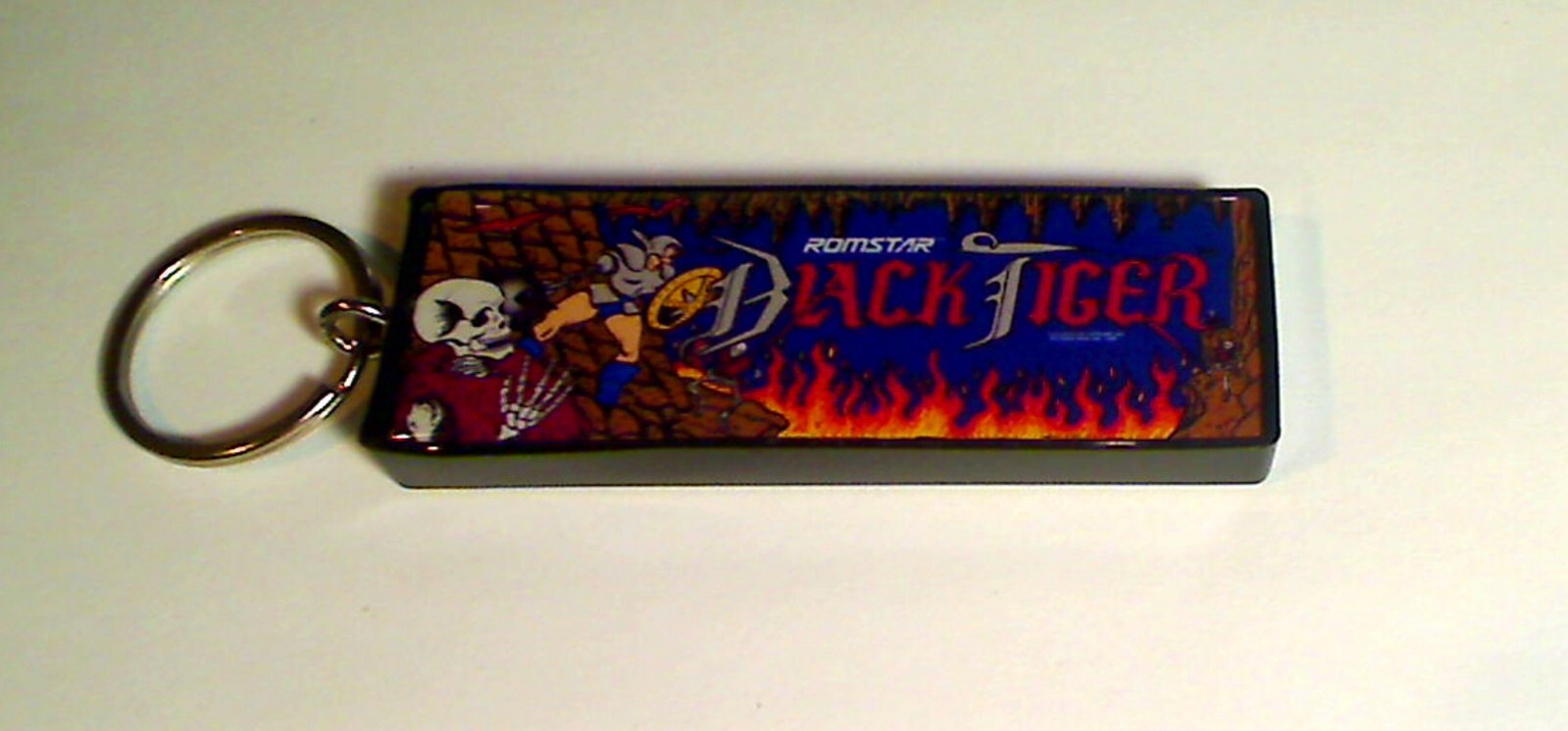 Black Tiger  Arcade Marquee Coin Door accessory Keychain