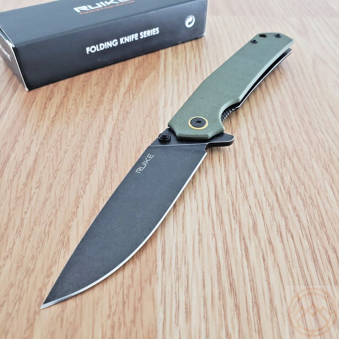 RUIKE P801 Framelock Folding Knife 3.5" 14C28N Sandvik Steel Blade G10/Stainless