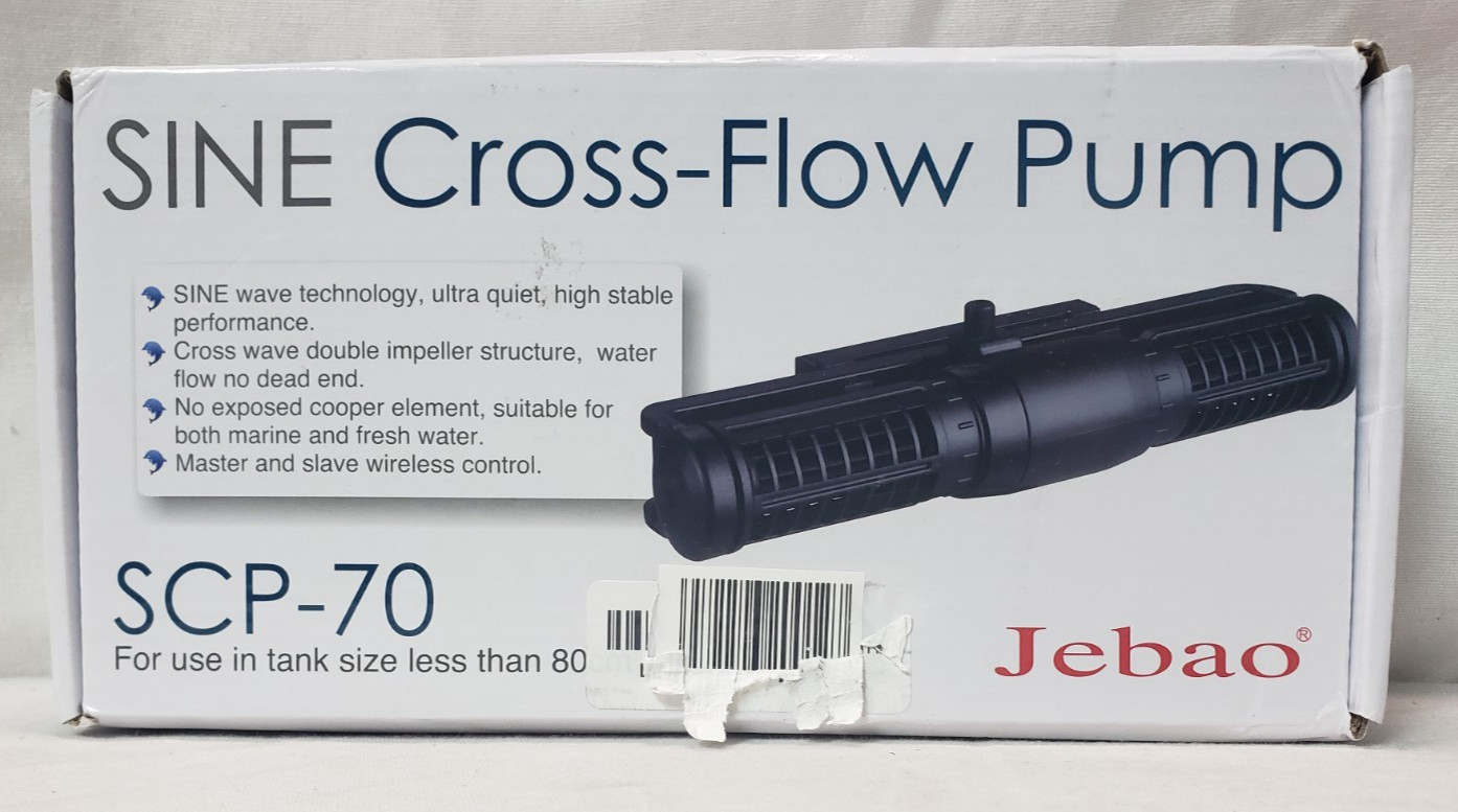 Jebao SCP-70 Sine Cross Flow Pump Wave Maker with Controller, Black