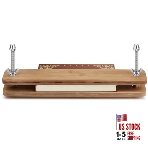 1 Set Wooden and Bamboo Book Press Book Binding Tool Portable Book 15 Inch