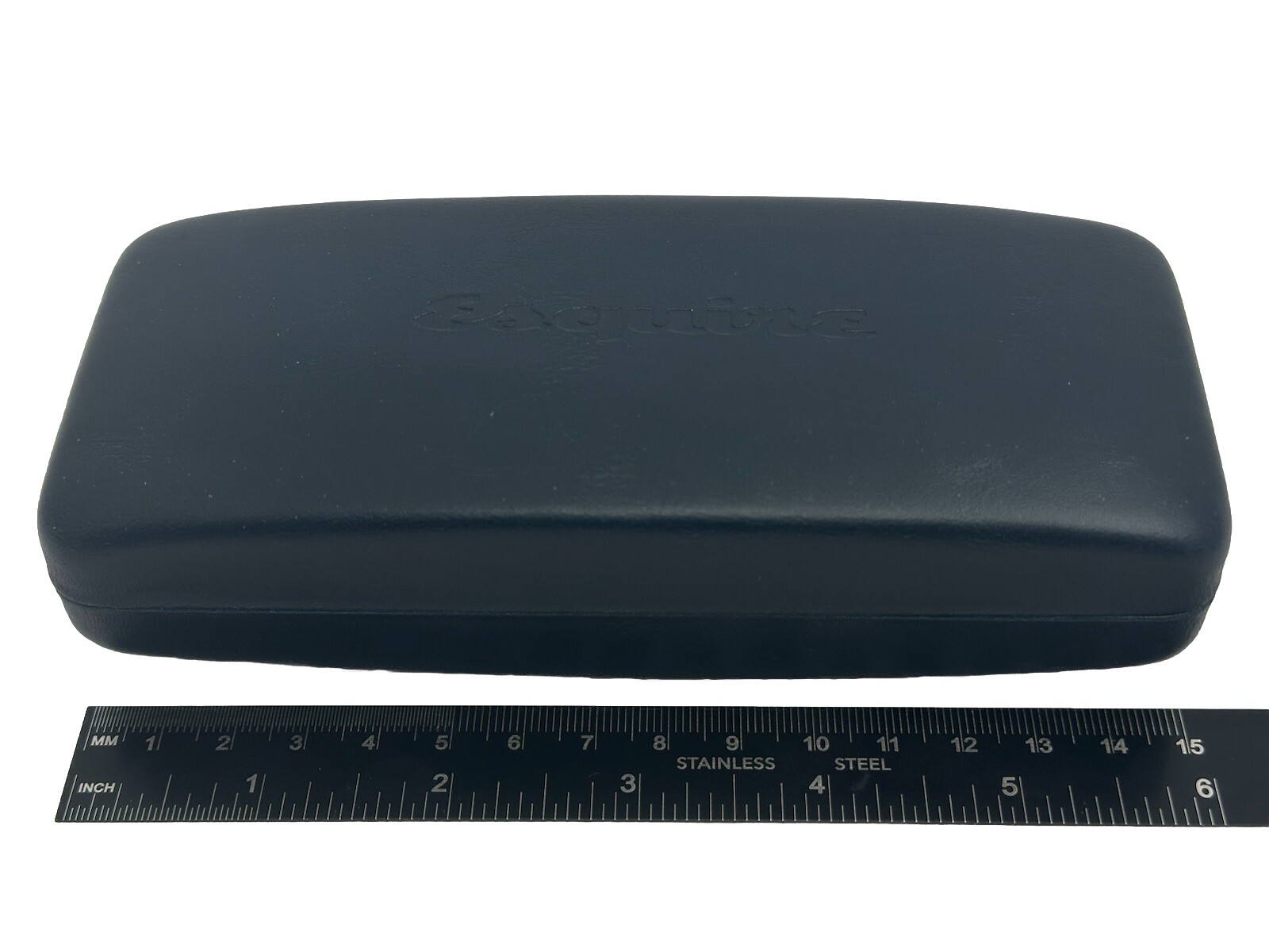 NEW Esquire Blue Hard Clamshell Eyeglasses Case With Microfiber Cloth