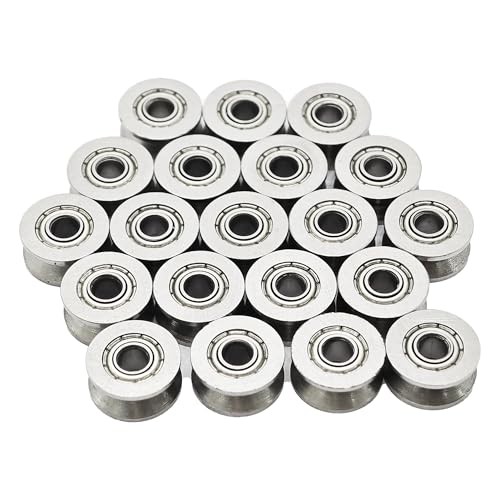 Pcs V Groove Ball Bearings Pulley, Carbon Steel Guide Roller, 13x4x6mm 20