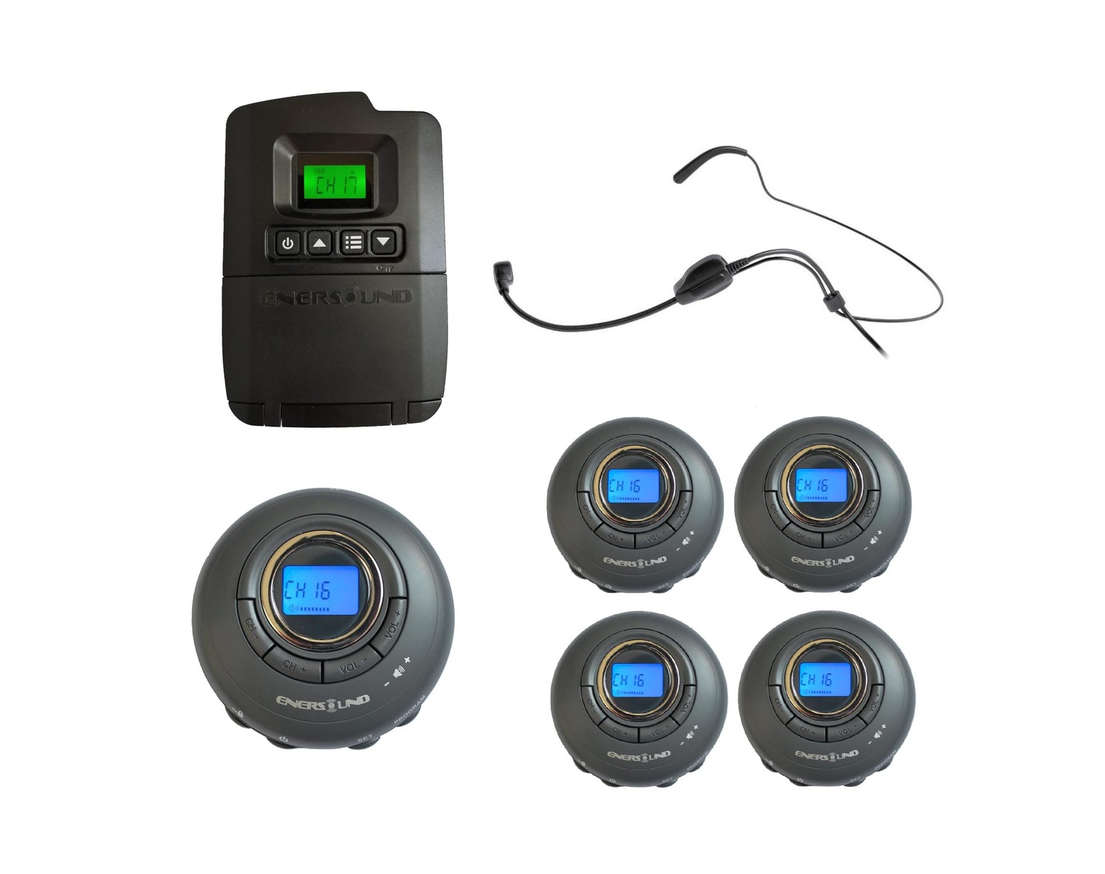 Enersound 5-Person Portable Interpretation Tour Guide System - US-Based 3-Yea...