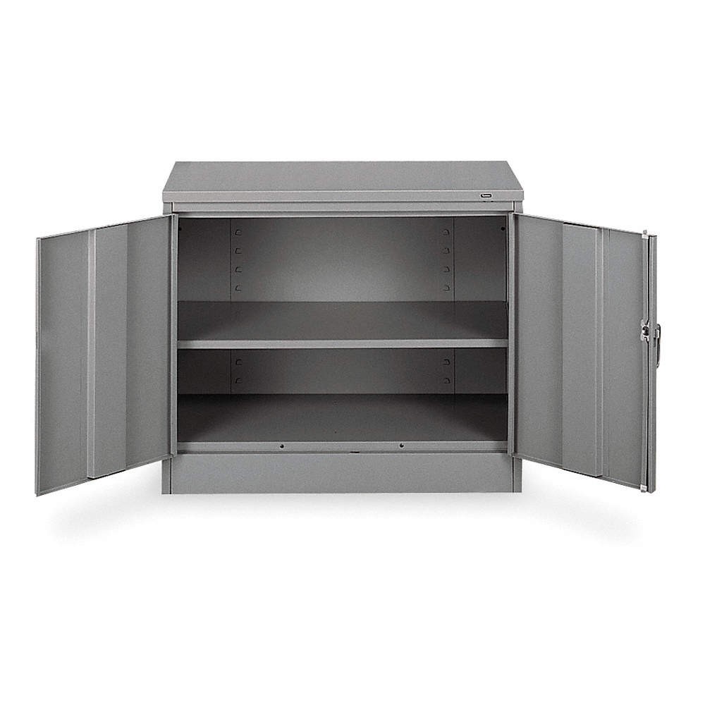 TENNSCO 1430 GRAY Storage Cabinet,30"x36"x18",MdGry,2Shlv 3W086
