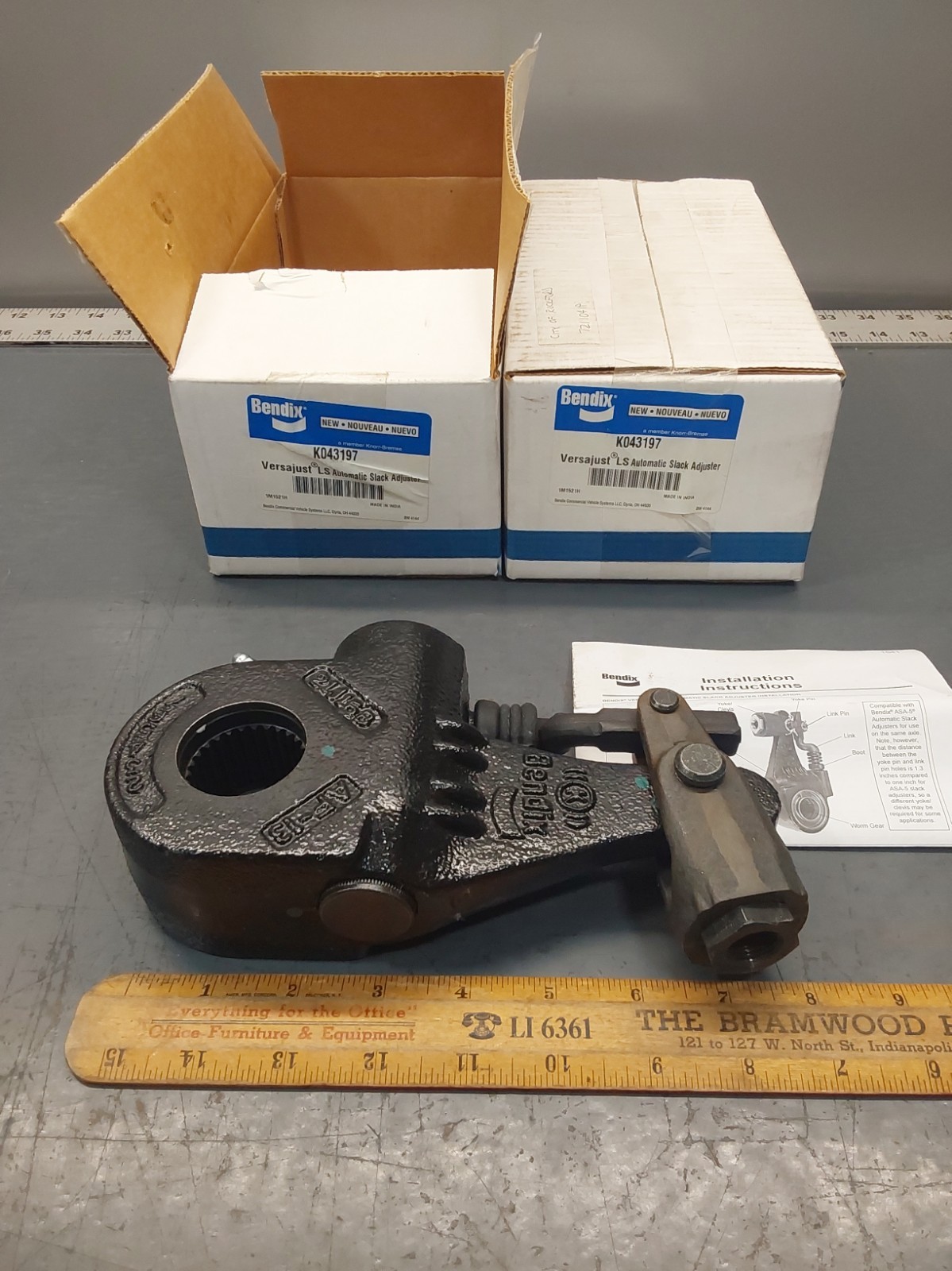 2/PACK NOS Genuine Bendix K043197 Versajust LS Slack Adjuster 1.5"x28 x 5.5"arm