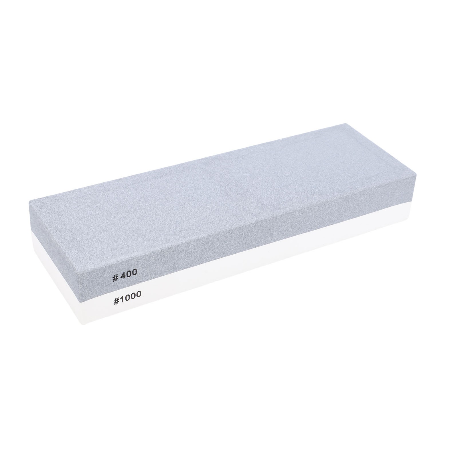 Dual Sided Knife Sharpening Stone 400 1000 With Anti Slip Base Grey And White