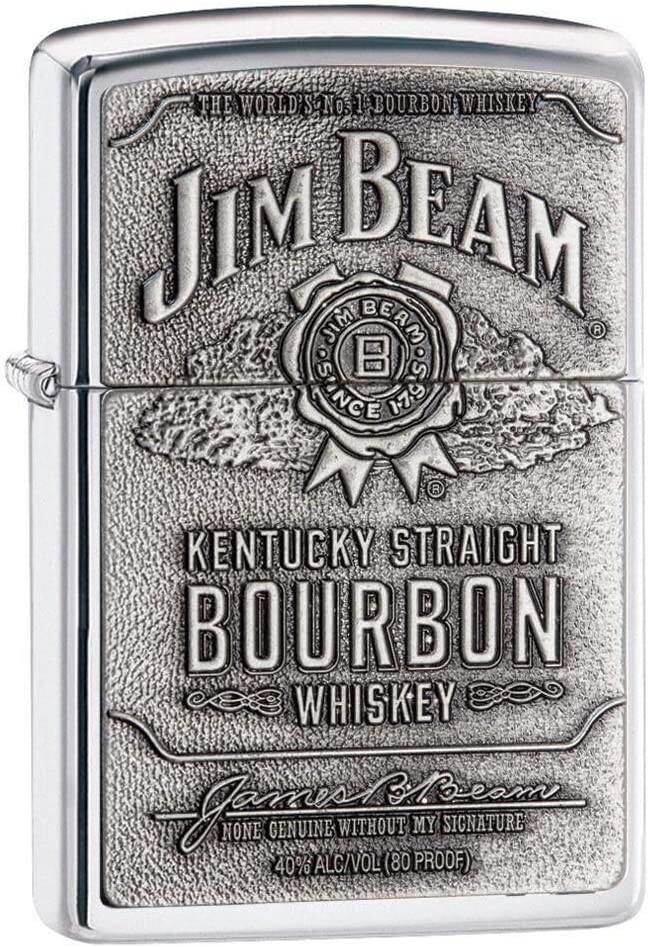 Zippo Jim Beam Pewter Emblem High Polish Chrome 250JB.928