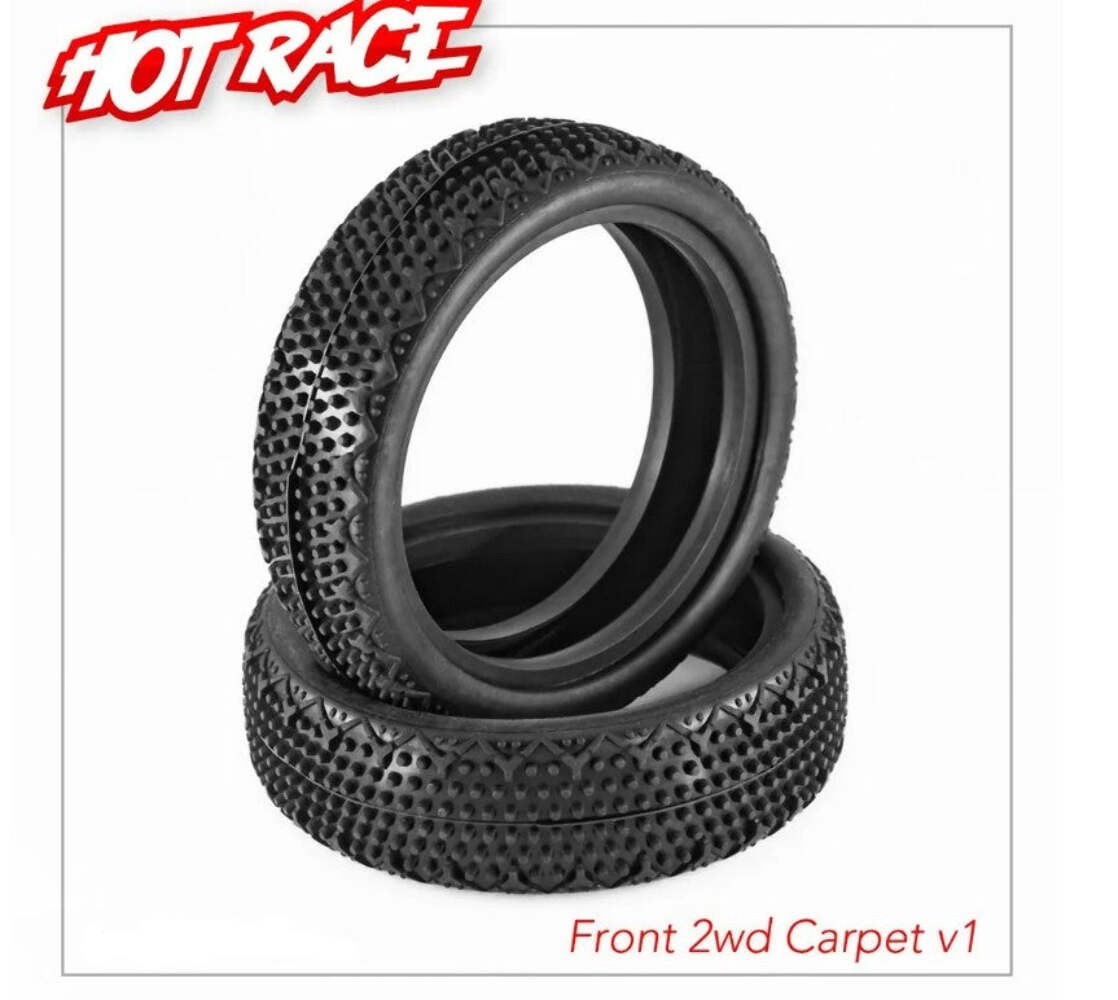 HOT RACE V1 CARPET FRONT TIRE - SOFT COMPOUND (2)
