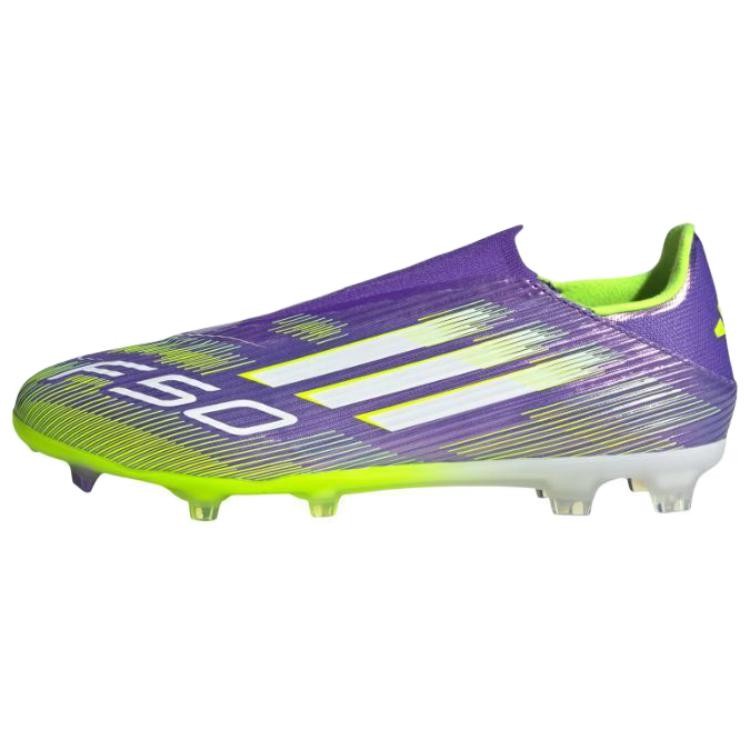 Adidas Adizero F50 League Laceless FG MG Purple Rush Lucid Lemon - JH7734