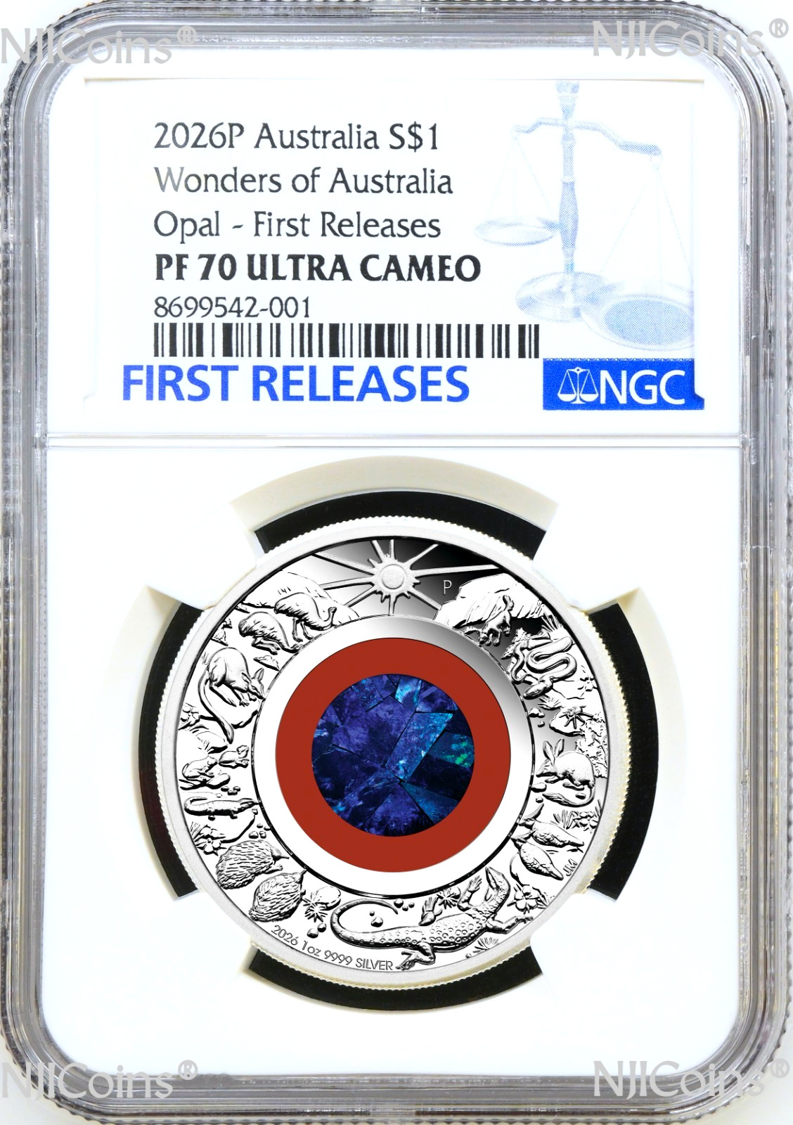 2026 WONDERS OF AUSTRALIA THE OUTBACK 1oz Silver PROOF OPAL $1 Coin NGC PF70 F