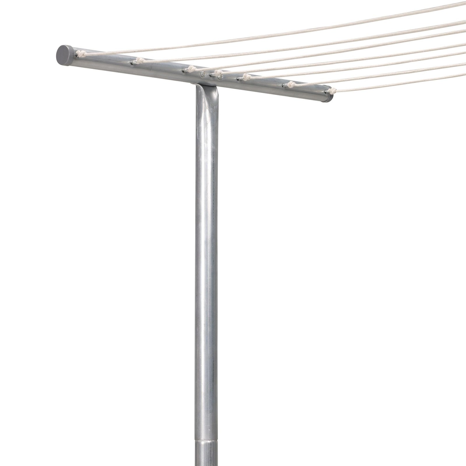 Steel Outdoor Clothesline Single T-Post, Silver