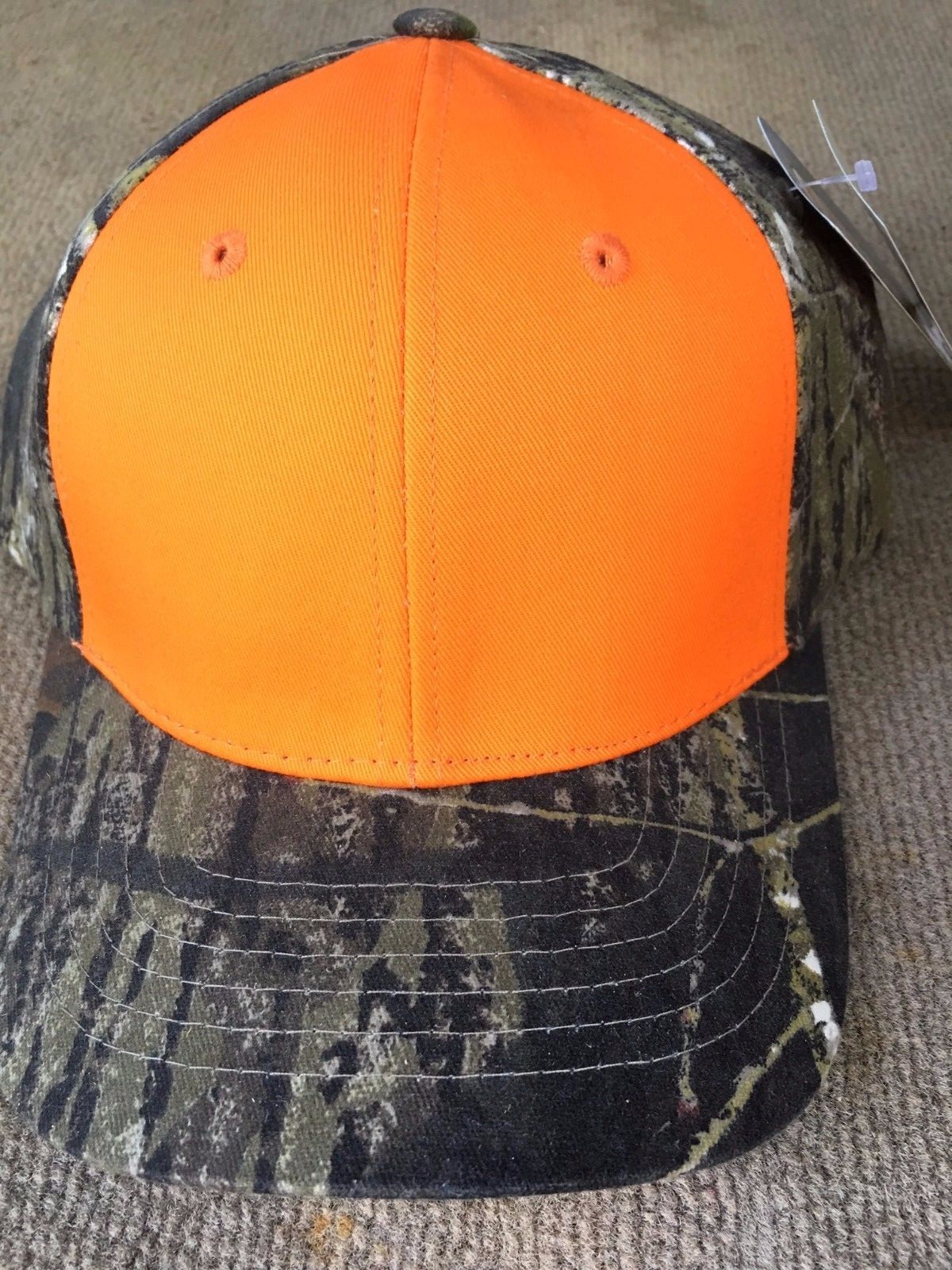 Mossy Oak Camo - Hunters Orange Safety Cap -Adjustable