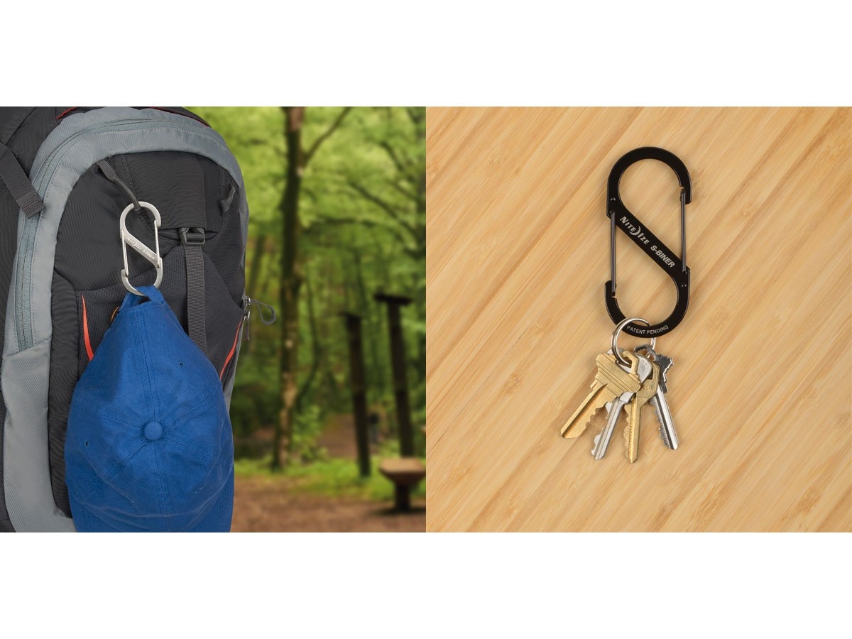 Niteize S-BINER DUAL CARABINER 4 SS Black SB4-03-01
