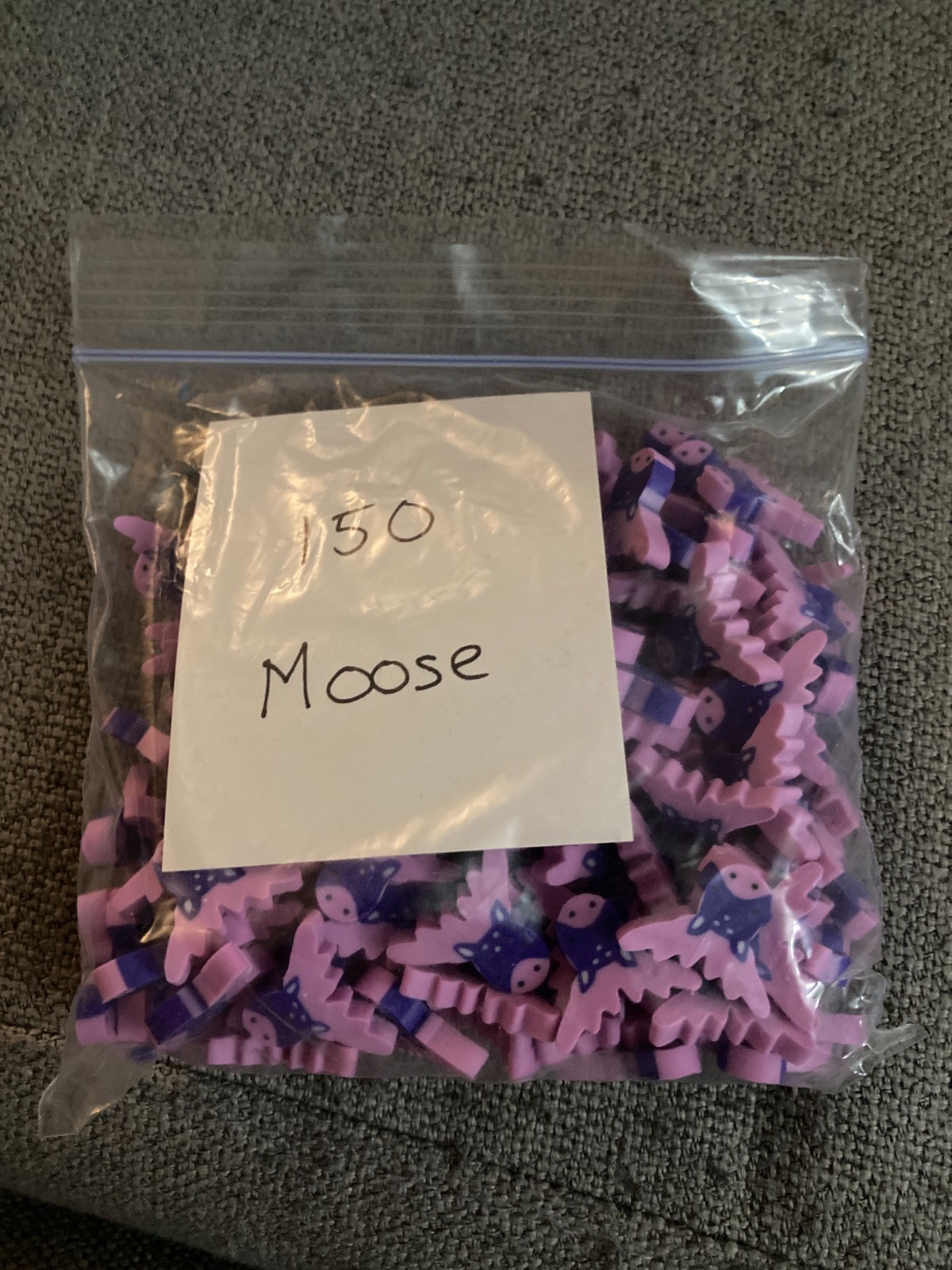 Classroom Mini Erasers 150 Count Moose Shapes (#10)