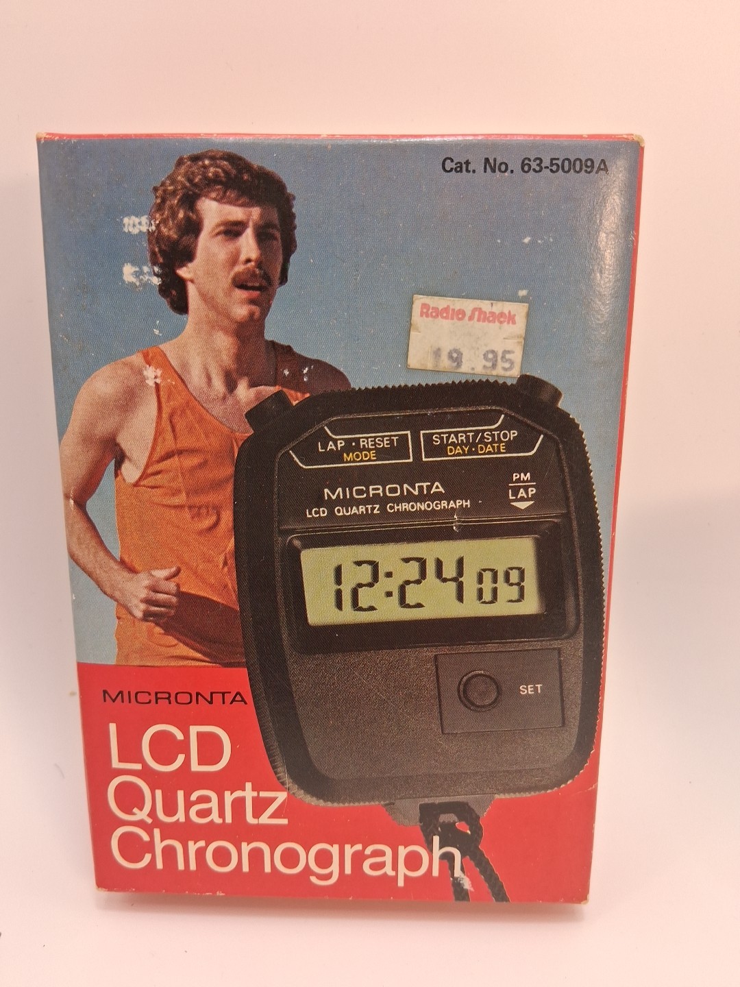 Vintage MICRONTA LCD Quartz chronograph Cat. No. 63-5009 STOPWATCH Needs Batteri