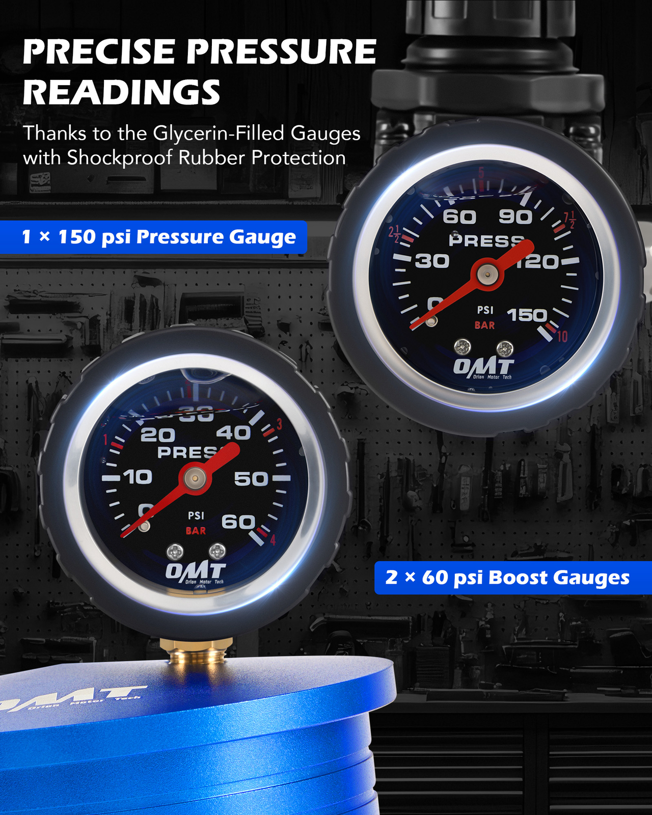 OMT 4" 3.5" 3" Steps Charge Air Cooler CAC Boost Leak Tester for Class 7 8 Truck