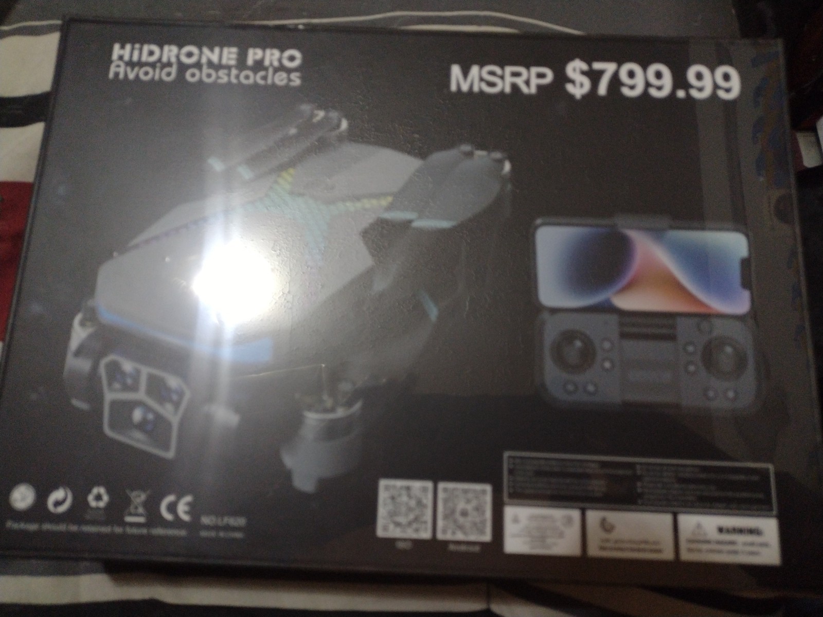 Hidrone Pro HD 4k Optical Flow Smart Camera Drone Msrp $799.00