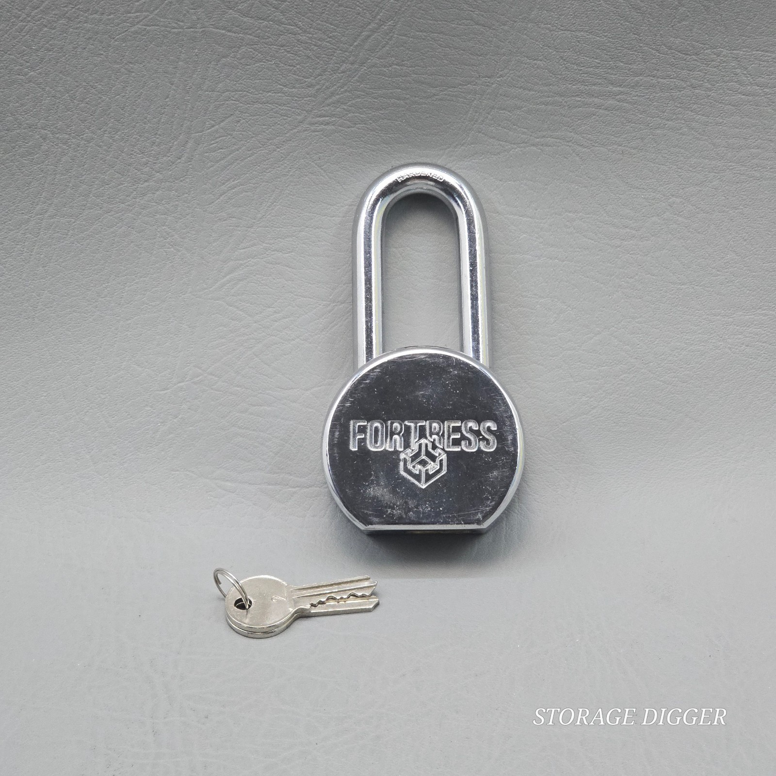 Fortress Solid Steel Hardened Padlock 5" Tall, with Two Keys, Made in Taiwan