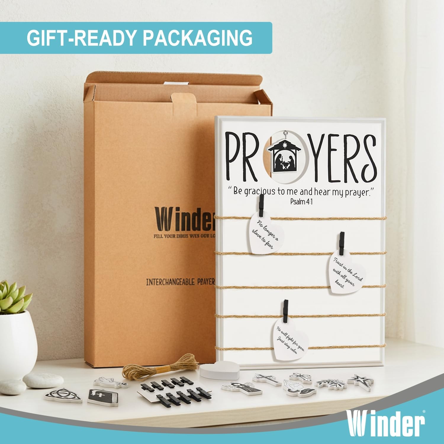 Christian Religious Gifts Prayer Board Kits for Women,Interchangeable Pray Gi...