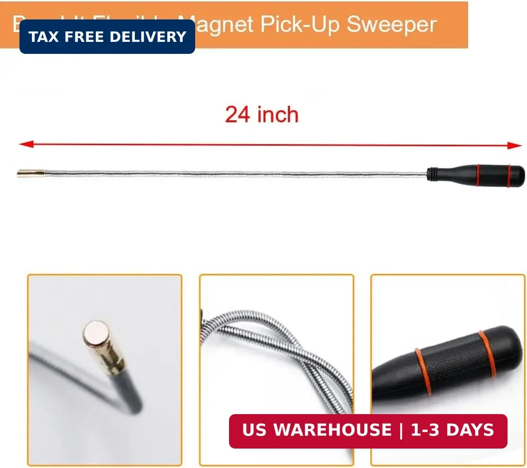 4 Pack Telescoping Magnet Pick-up Tool Set - Retrieving Pickup Tools，Extendable