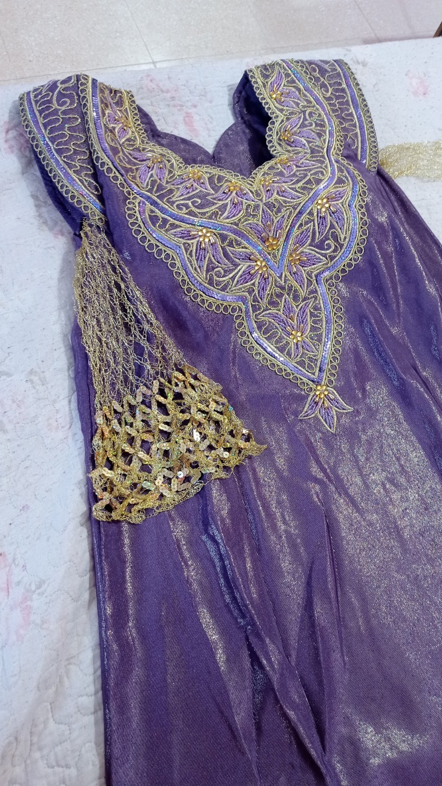 Algerian Luxury Traditional Cocktail Dress – Handmade Embroidery, Wedding Wear