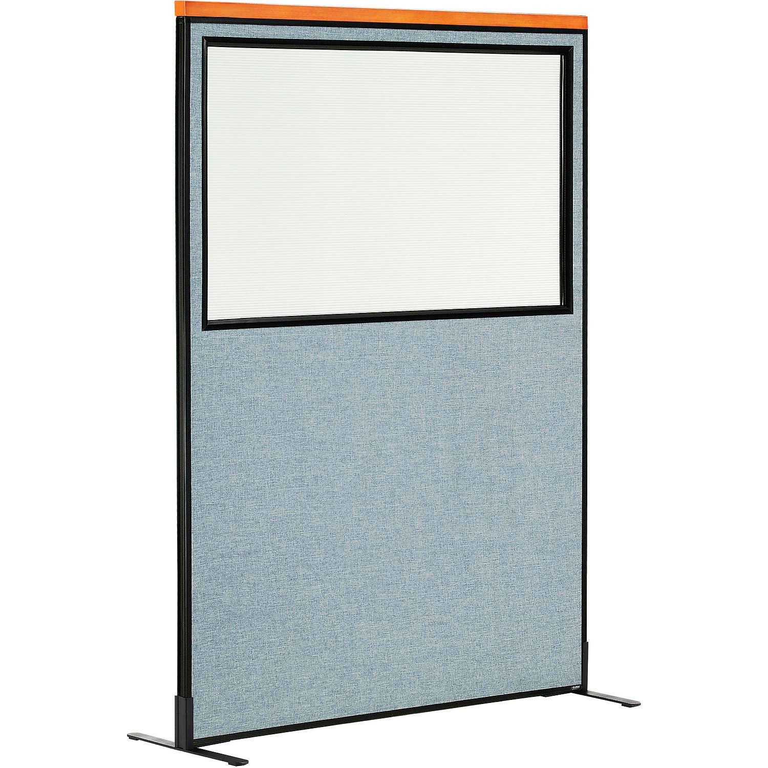 48-1/4"W x 73-1/2"H Deluxe Freestanding Office Partition Panel with Partial