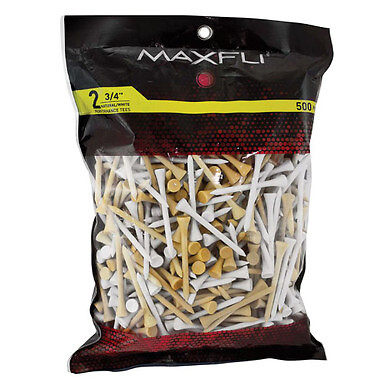 Maxfli 2.75'' Natural/White Golf Tees 500-Pack