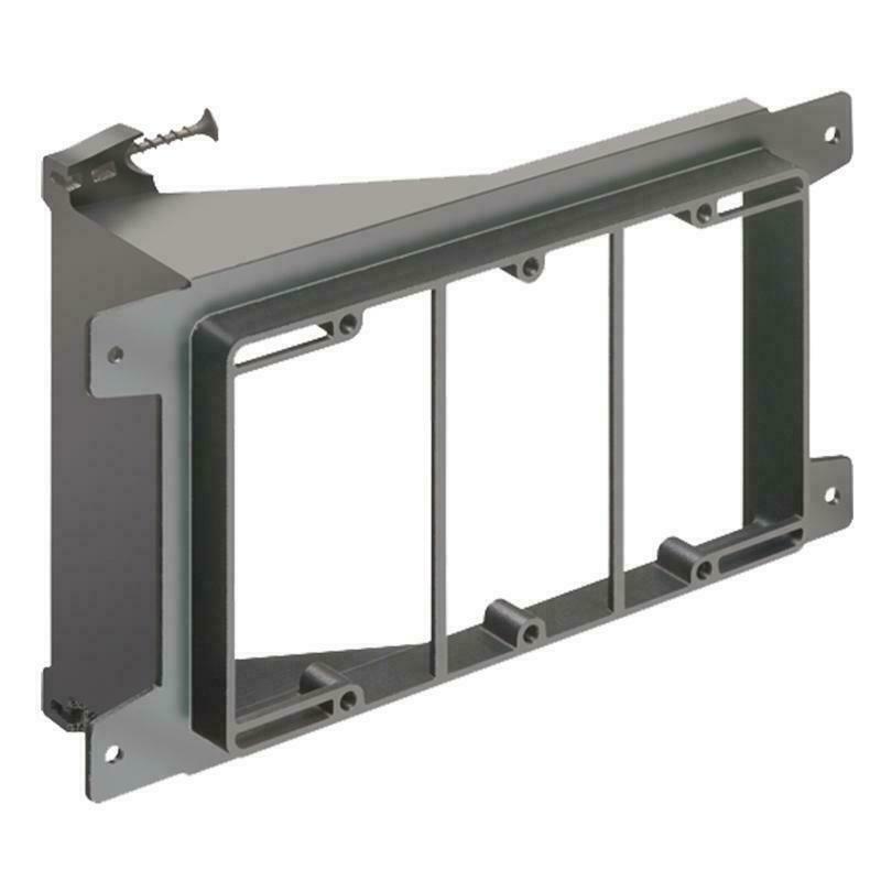 Arlington LVS3 Screw On 3-Gang Low Voltage Mounting Bracket for New Construction
