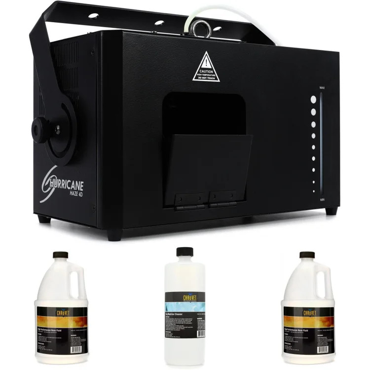 Chauvet DJ Hurricane Haze 4D DMX Haze Machine (4,300 CFM Essentials Bundle