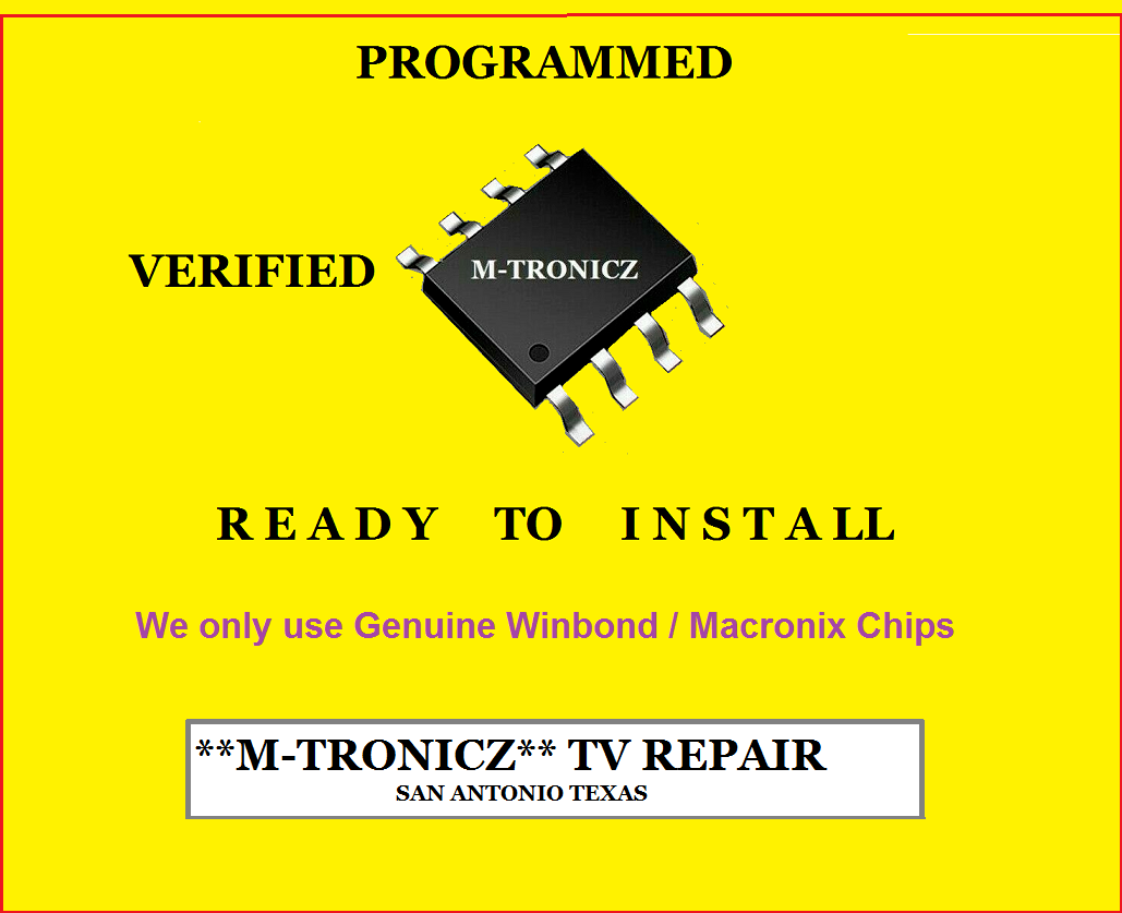 PRE-PROGRAMMED EEPROM FOR ONN 100068378 T-Con Board # RUNTK0529FVZA