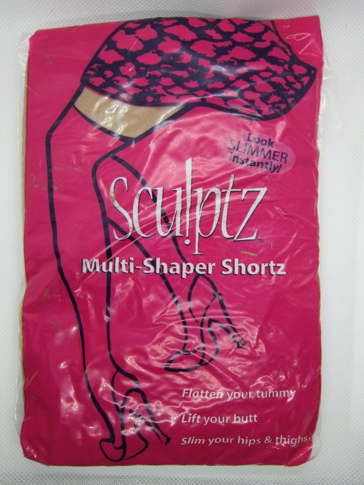 NIP SCULPTZ "Multi-Shaper Shortz" Size LARGE Color NUDE 730301 Slimming USA Made