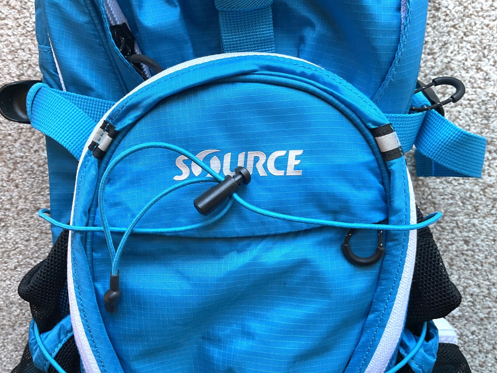 Nice Source Hydration Pack Backpack Blue White Giant Hiking Camping 18” x 9”