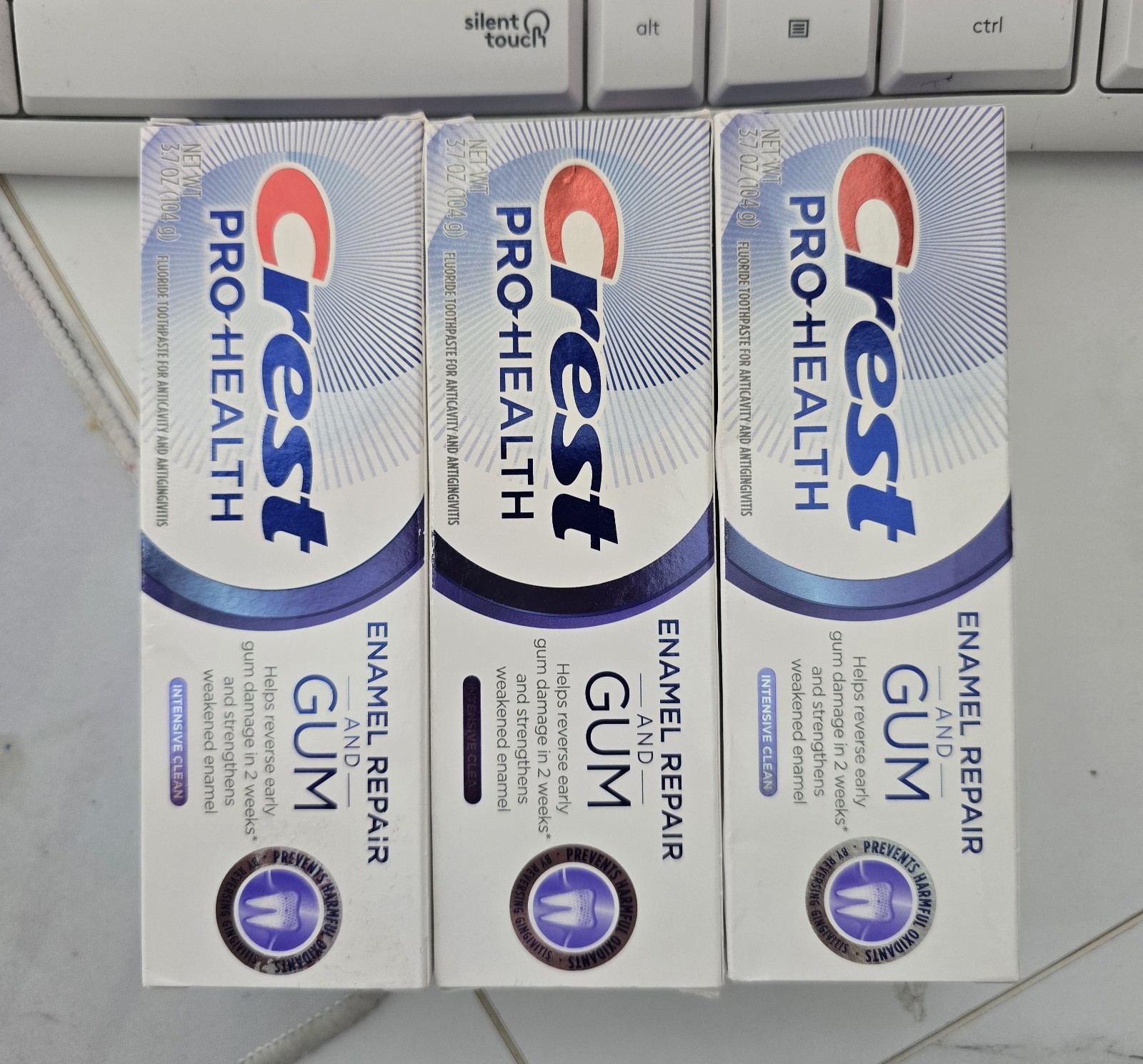 (Lot Of 3)Crest Pro-Health Enamel+Gum Repair +Advanced White Toothpaste, 3.7oz