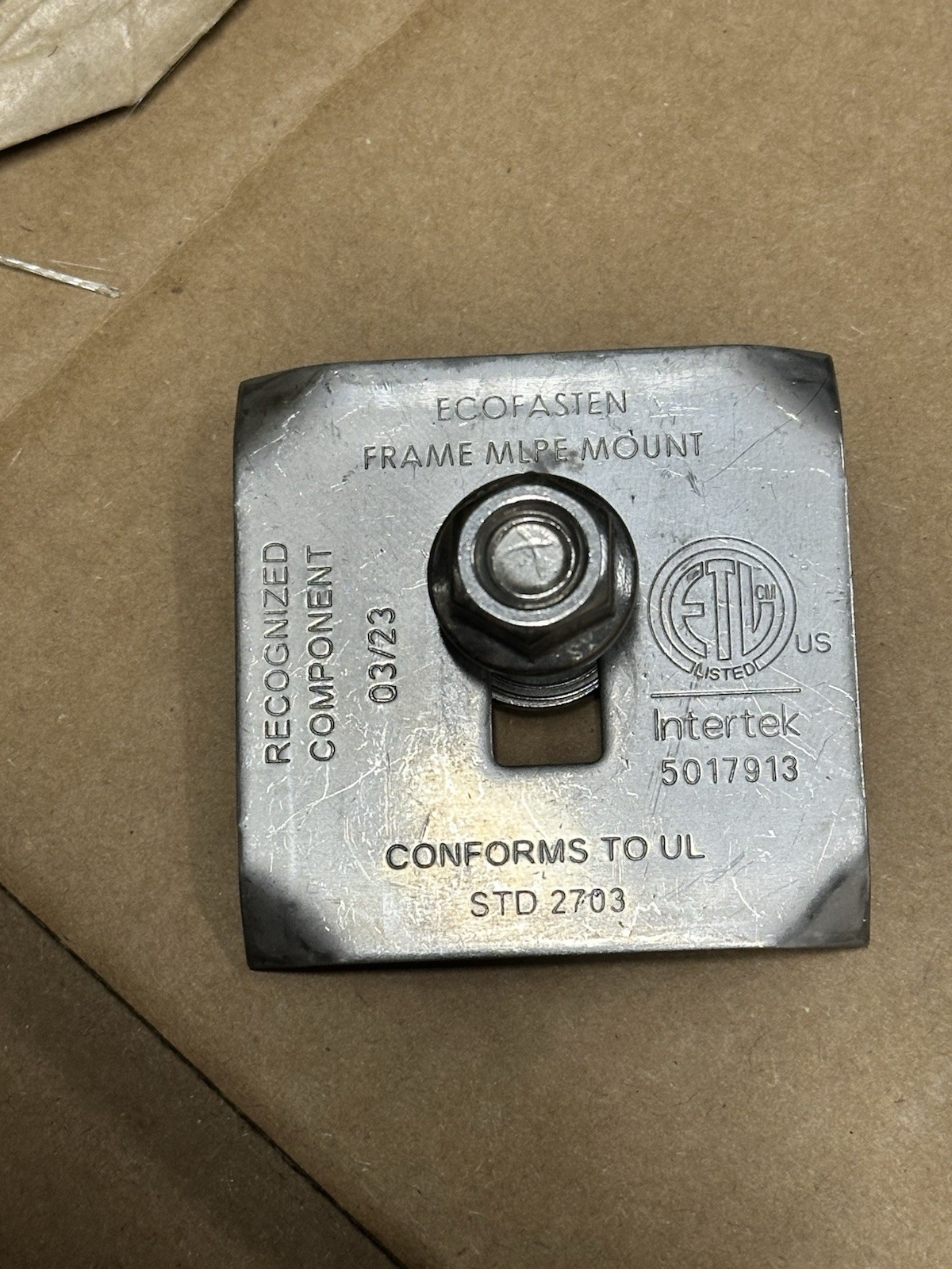Ecofasten Solar - 4011012 - REV A MLPE MODULE MOUNT SS Box of 50