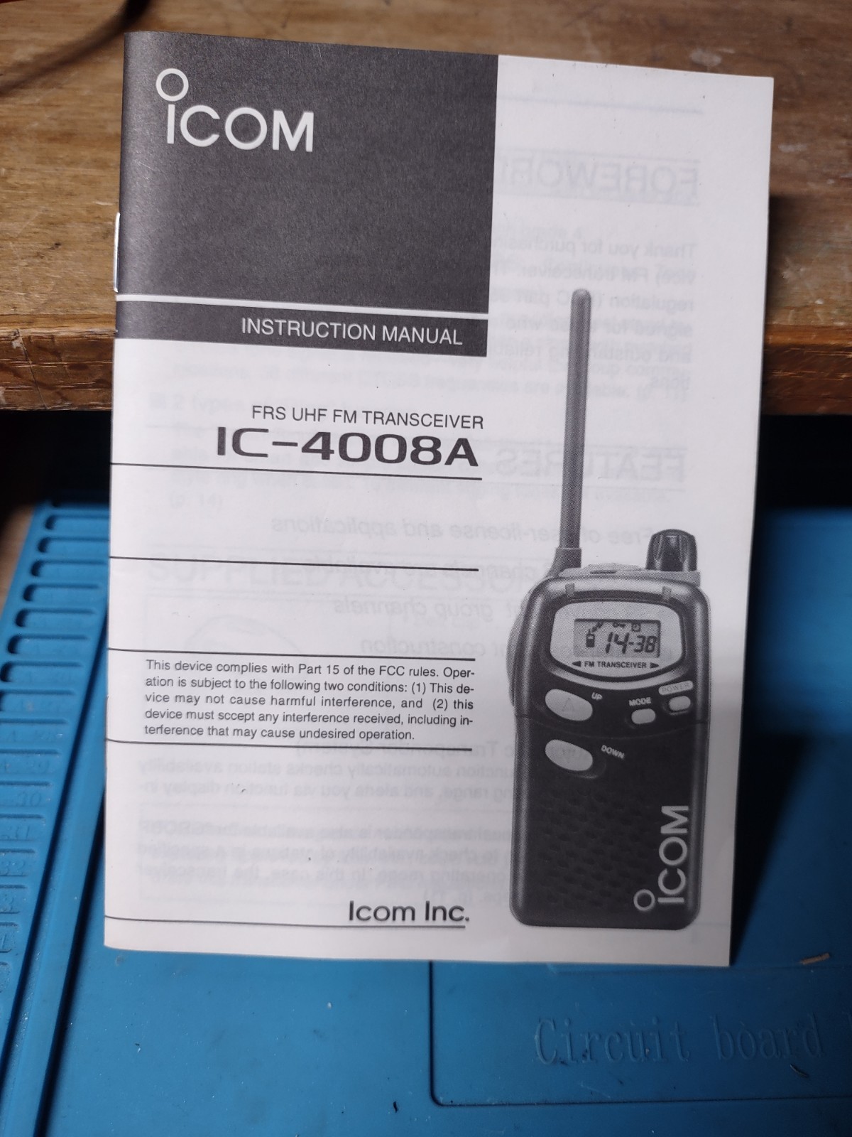Icom IC-4008A Instruction Manual FRS UHF