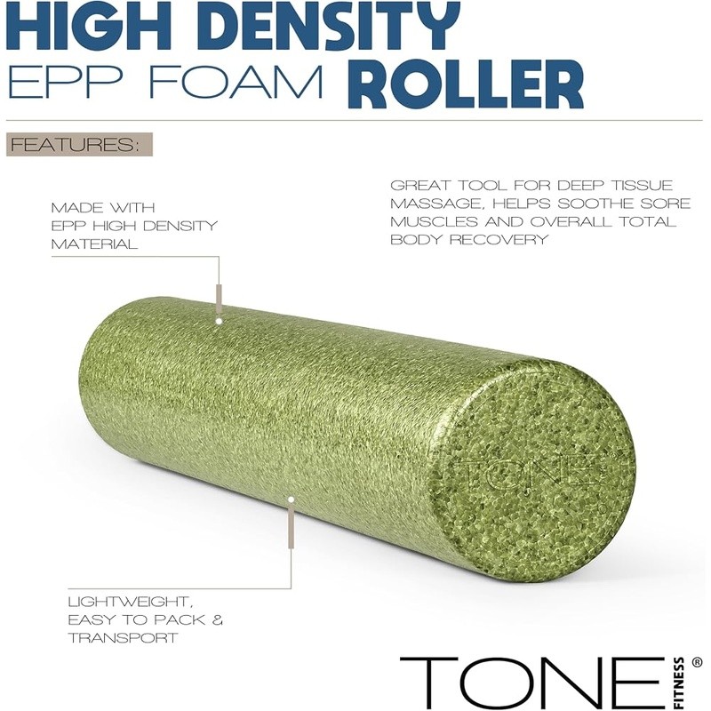 High Density Foam Roller Deep Tissue Massage Muscle Recovery Exercise Therapy US