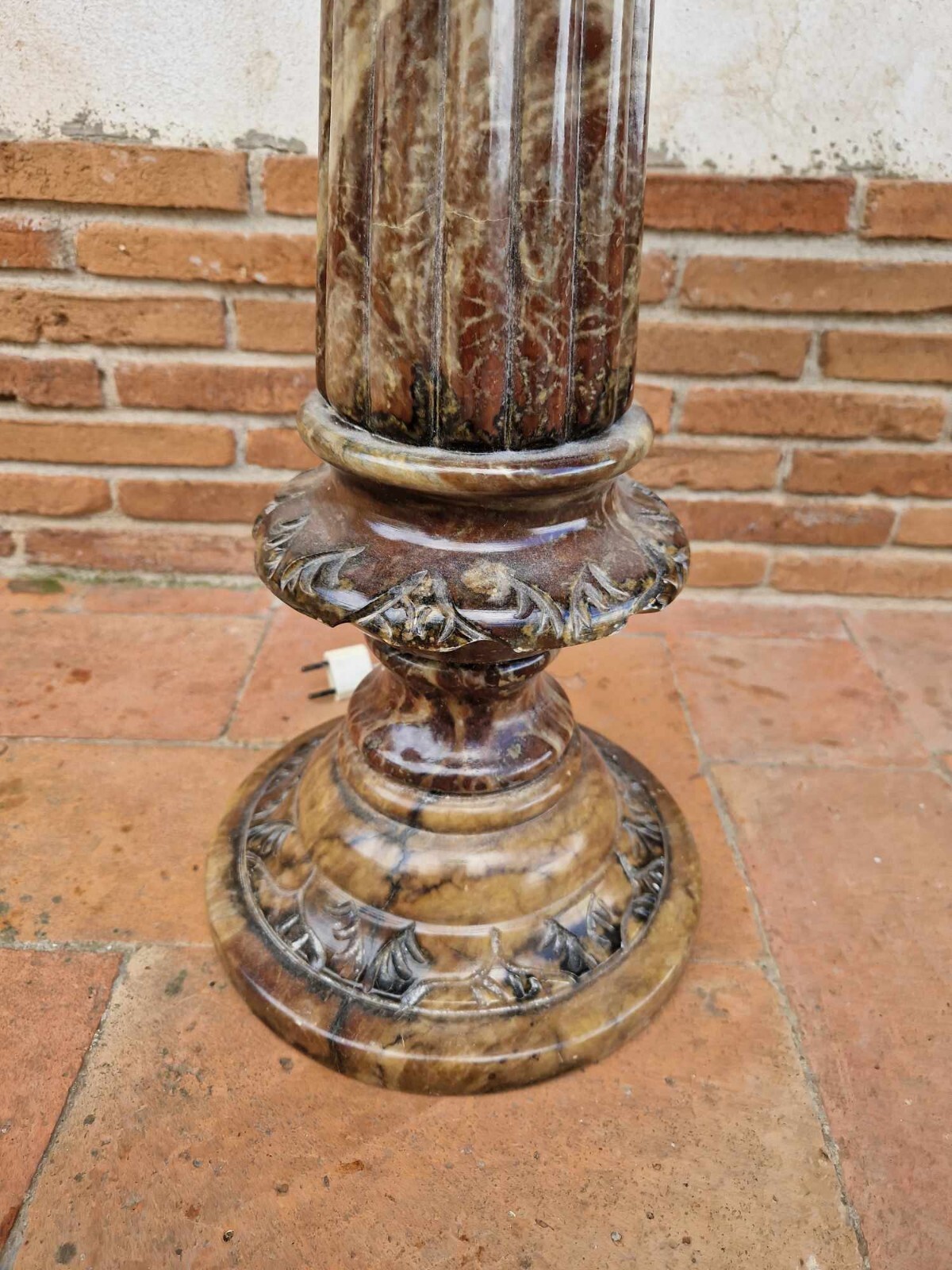 IMPONENTE VASO / LUME IN ALABASTRO (LAMPADA, PIANTANA)