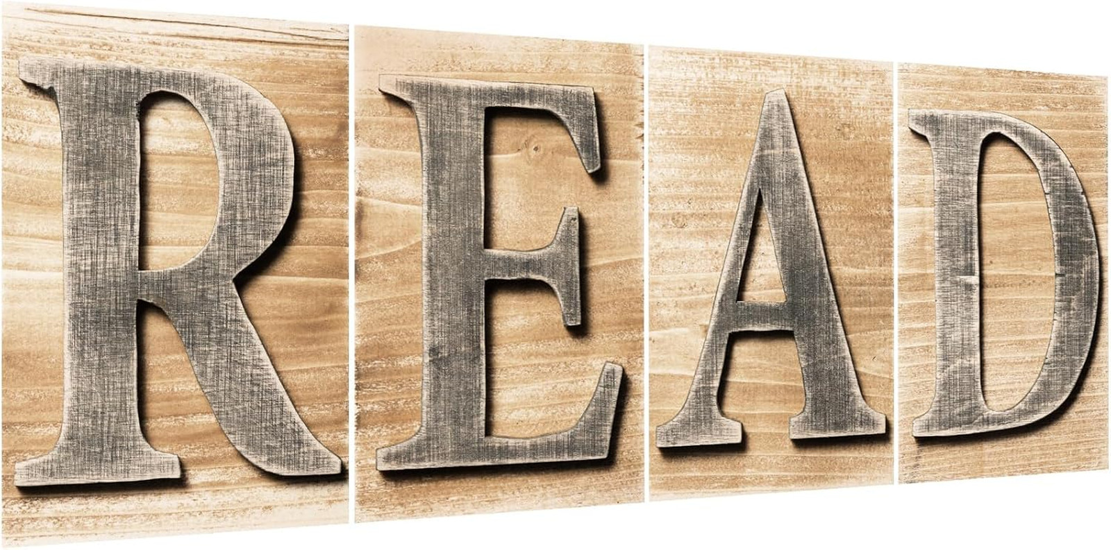 Reading Posters Read Sign Set Industrial Wood Library Decor Classroom Reading Co
