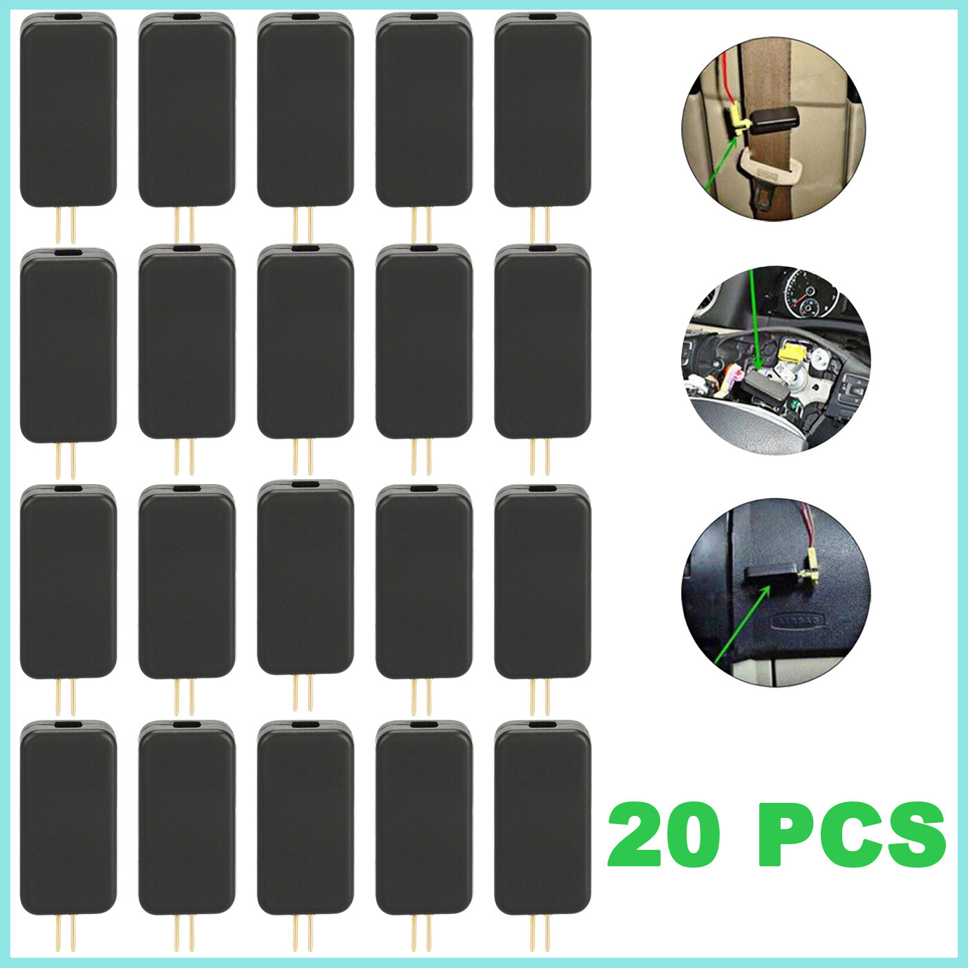20 X Car Simulator Emulator SRS Resistor Bypass Fault Finding Diagnostic Tester