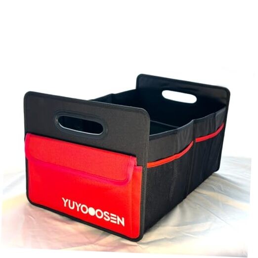 Car Trunk Organizer Cargo Organizer Large red pockets,Trunk Medium BLACK