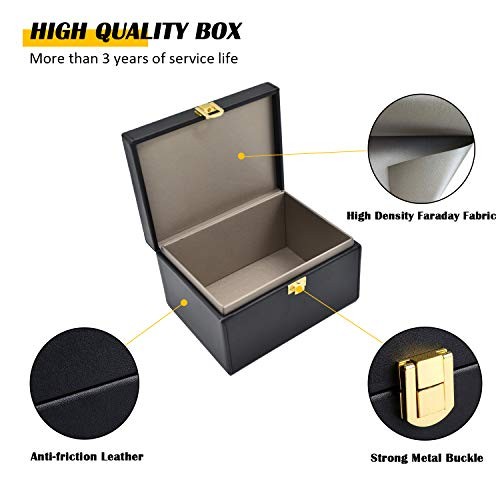 Faraday Box Key Fob Protector, RFID Signal Blocking Box, Faraday Box 5-8 Keys