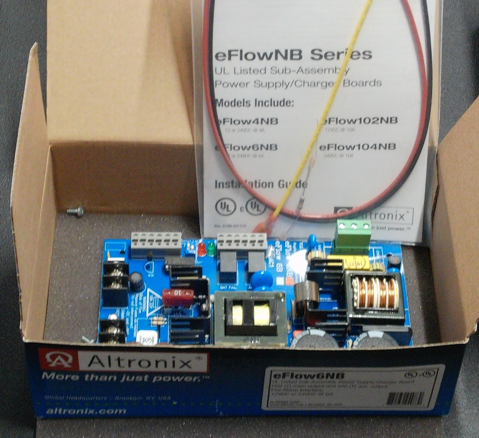 Altronix eFlow6NB UL Listed Sub-Assembly Power Supply/Charger Board, One (1) mai