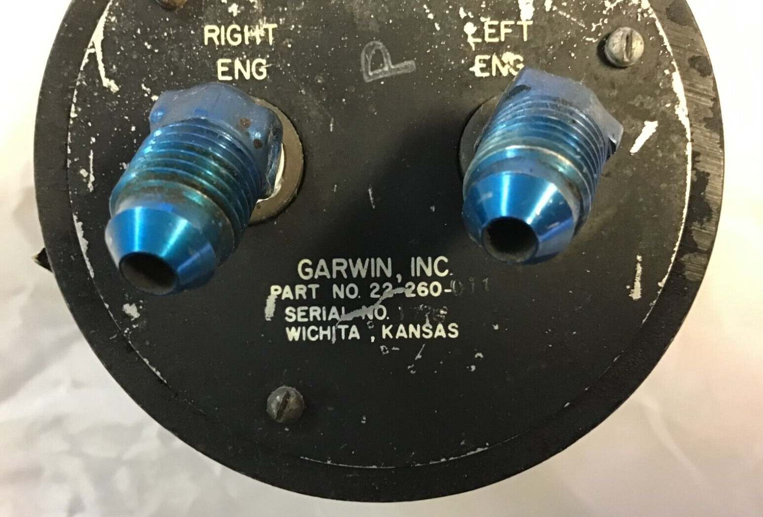 22-260-032 Garwin Dual Manifold Pressure Indicator Vintage