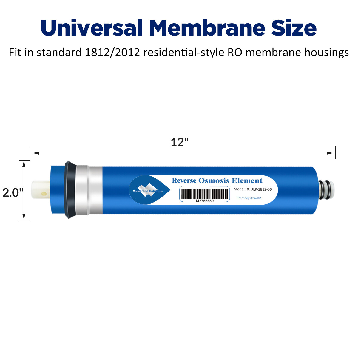 50 GPD Reverse Osmosis RO Membrane Under Sink Water Filter Replacement 1-50 Pack