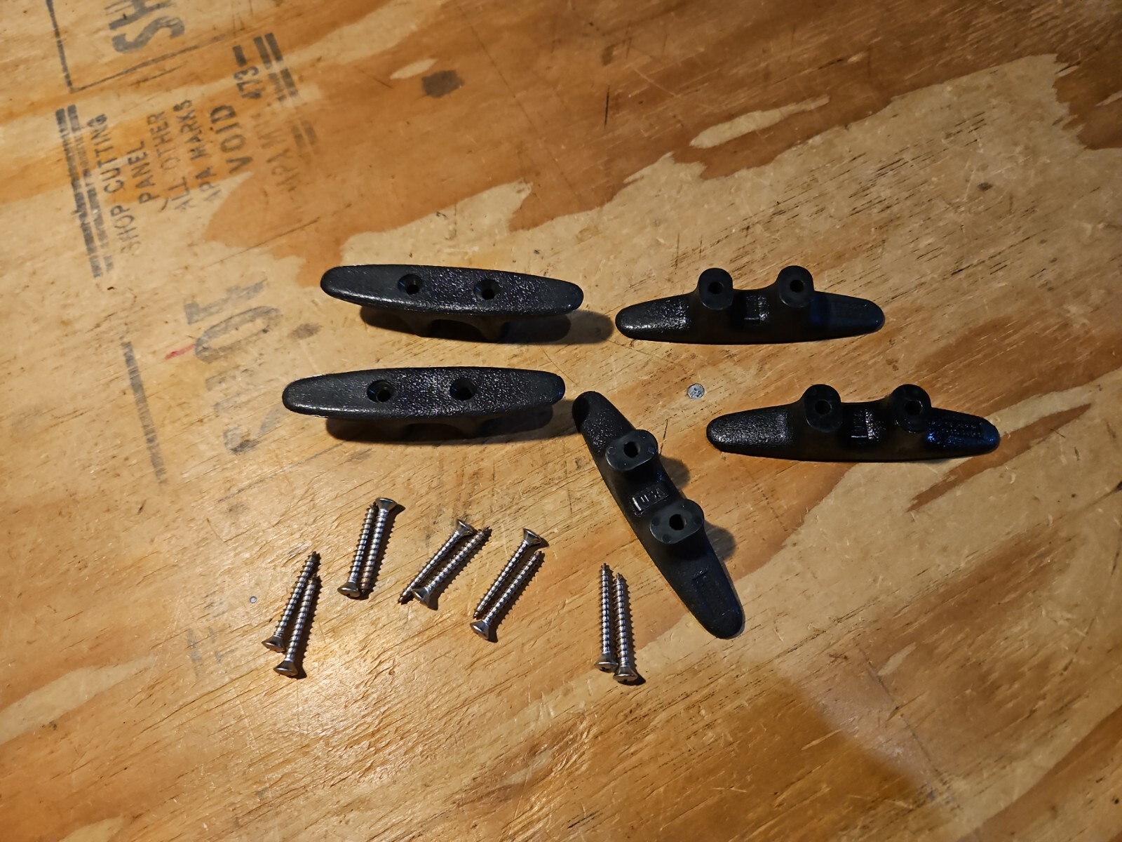 Lot Of 5 SeaDog 043340 4-1/4 Inch Nylon Cleats Black