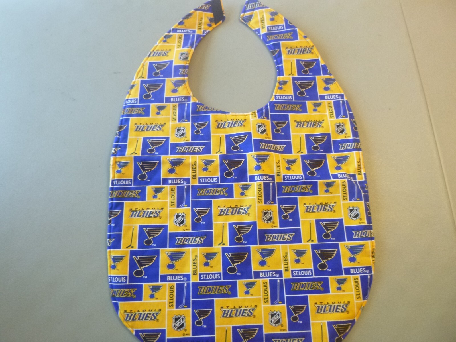 Blues Adult Bib/Clothing Protector double thick with Quilted Diamond Backing