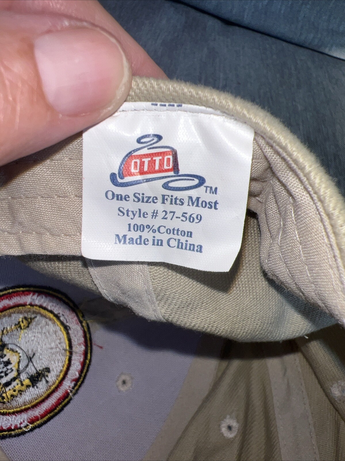 Fort Sam Houston Engineering Operations Patch on Tan Hat Cap Otto Brand EUC