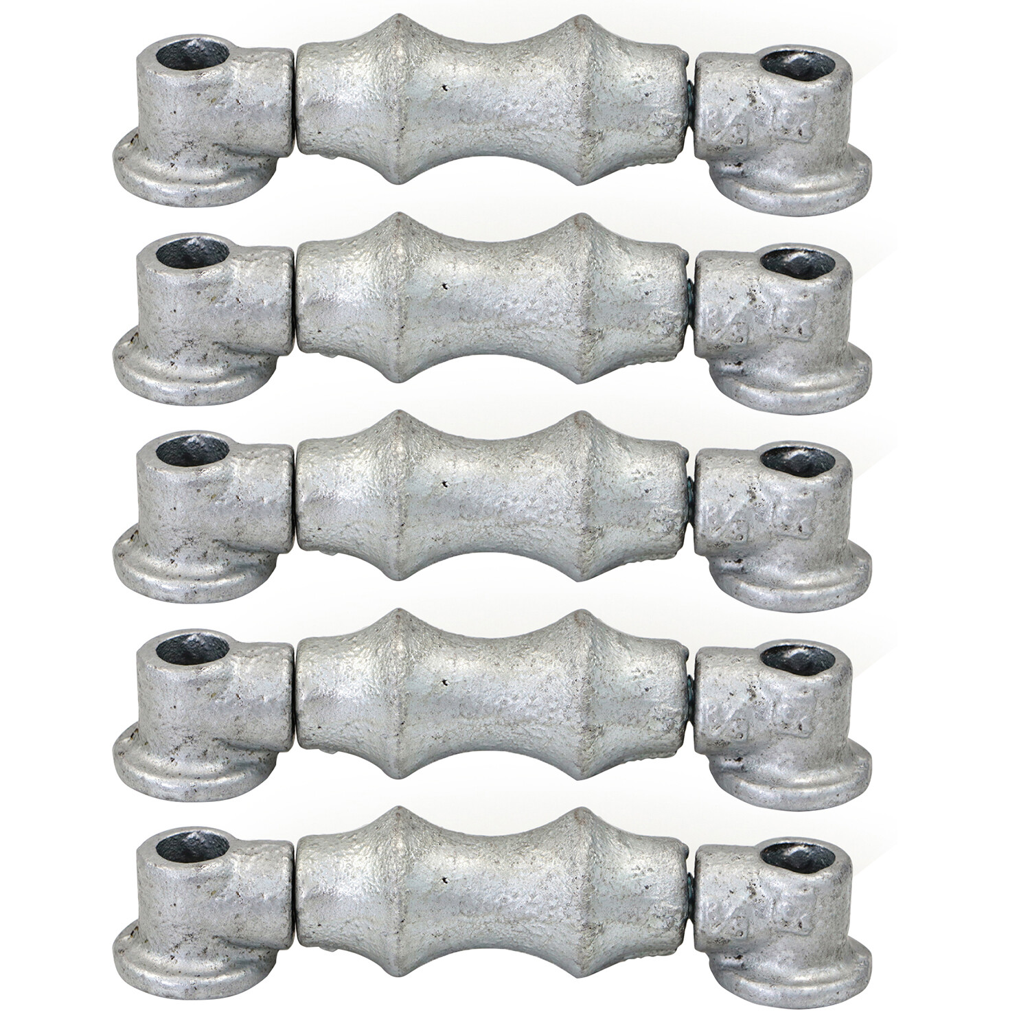 2"-16"in Galvanized Steel Hot Dipped Pipe Roller Chair with Sockets Pack of 5
