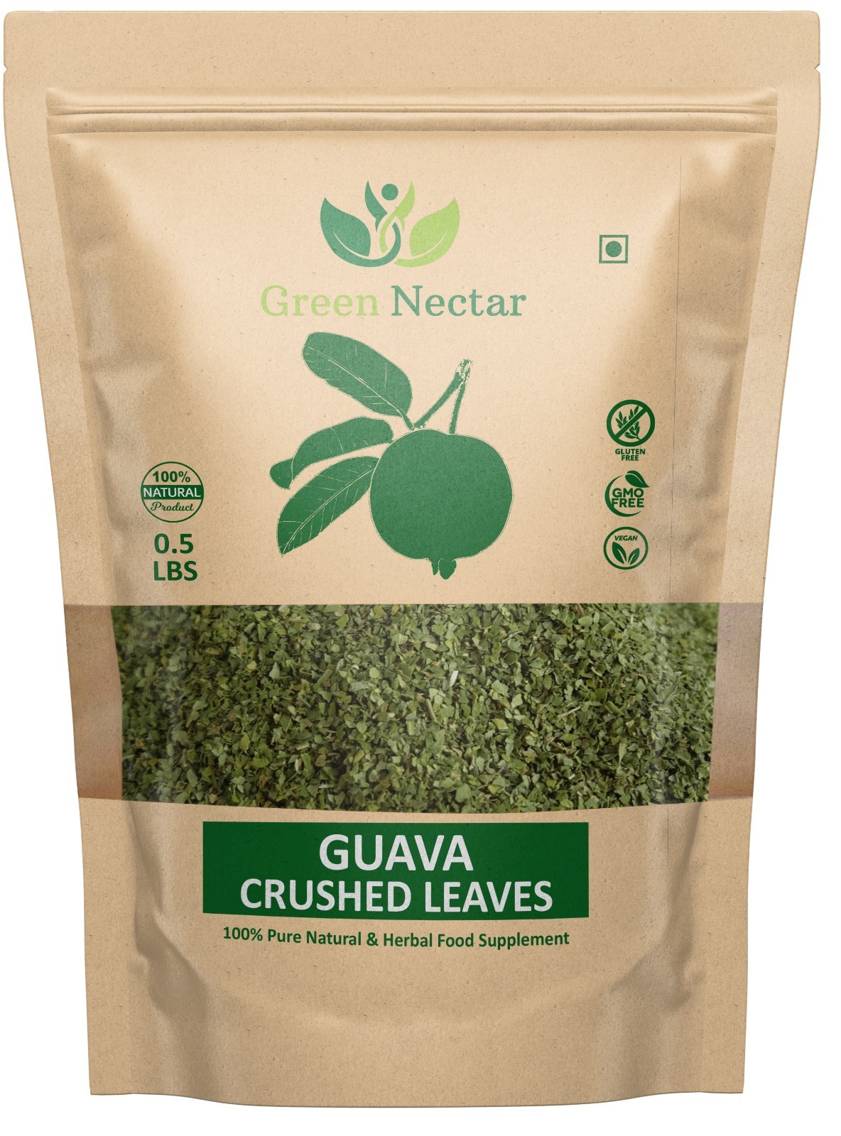 Guava Leaf Tea 8 oz | Crushed & Dried Leaves | Hair Growth, Skin & Nail Health